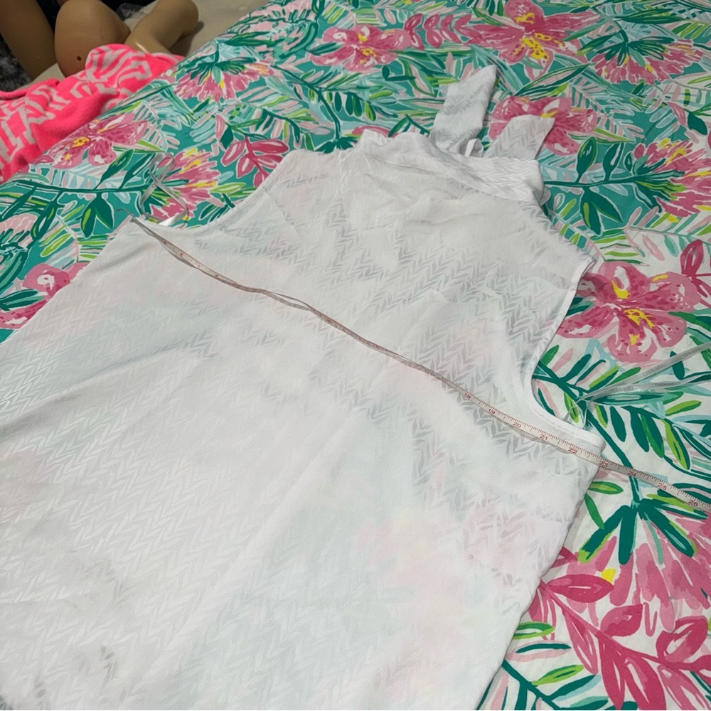Calvin Klein NWT! White Sleeveless Tie-Front Blouse Size XL - Picture 16 of 17